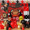 Casino Theme Party Decoration Las Vegas Birthday Party Dino Casino Night Poker Party Supplies Set for Adults Include Balloon Garland Kit, Casino