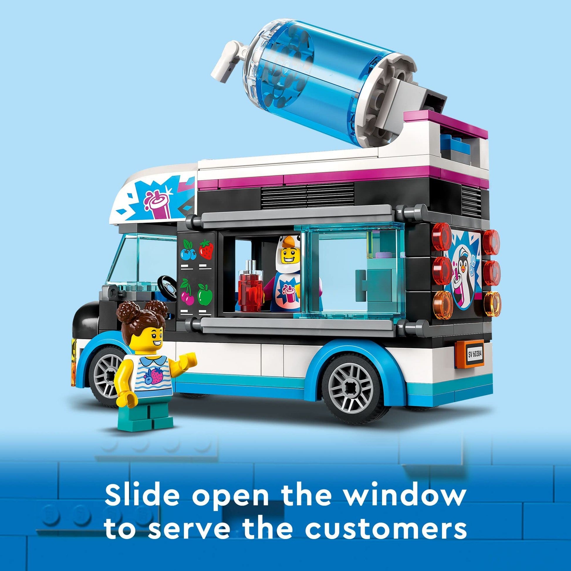 LEGO City Penguin Slushy Van Building Toy - Featuring a Truck and Costumed Minifigure, Great Gift Idea for Boys and Girls, Truck Toy for Kids Ages 5