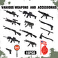 SYUUKH 10PCS US Army Men Action Figures with SWAT Team, K9 Dog, ATV, Drone, Motorcycle & 14 Weapons - Military Action Figures, Army Toys, Toy Soldiers