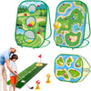 VMV ESSENTIALS Golf Games for Kids - Sticky Golf Game, Golf Cornhole Game and Golf Putting Game - Indoor and Outdoor Activities for Kids, Medium