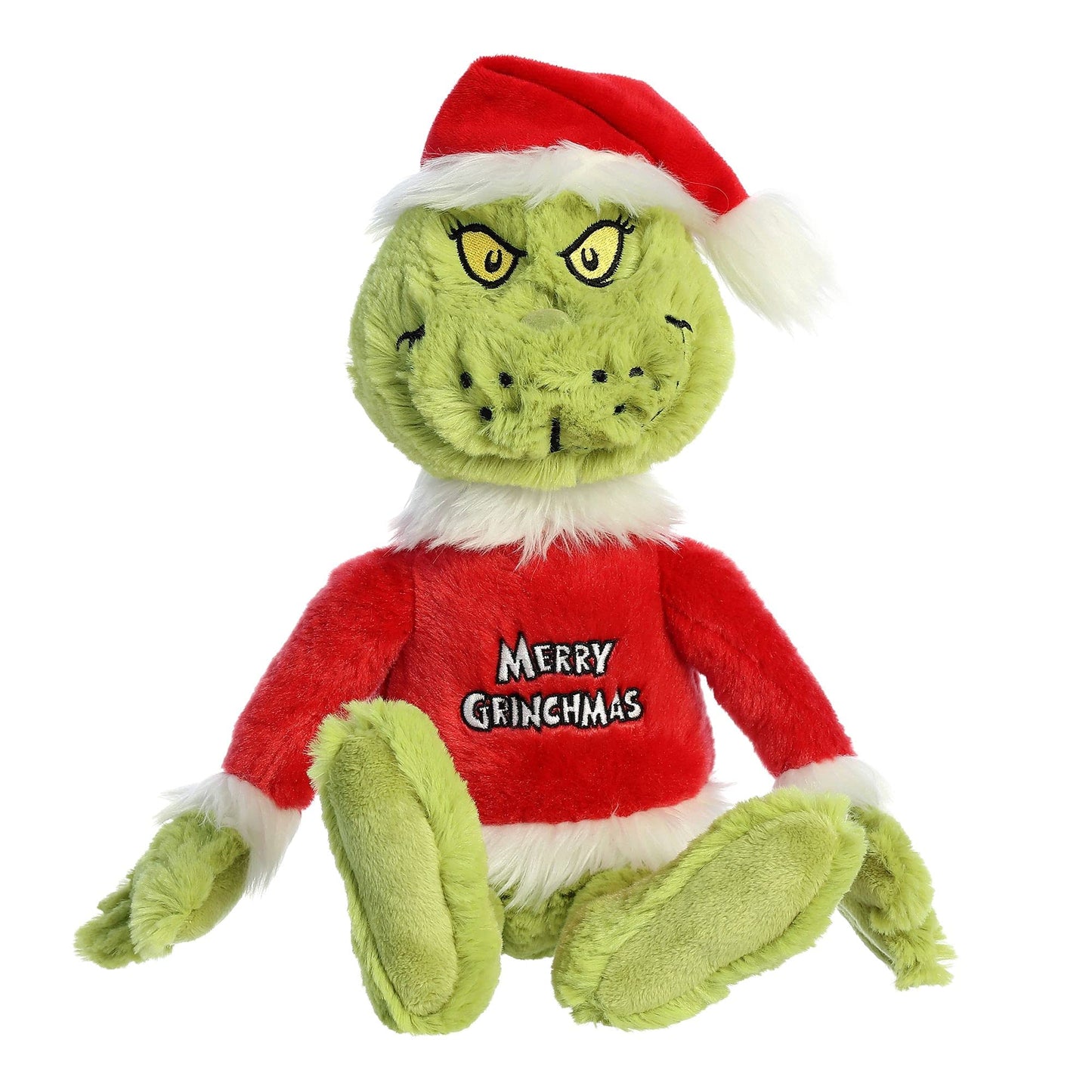 Aurora® Whimsical Dr. Seuss™ Merry Grinchmas Grinch Stuffed Animal - Officially Licensed Plush for Imaginative Play - Perfect for Kids and Adults