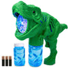 Toysery Dinosaur Bubble Machine Gun for Kids Ages 3-5, LED Dino Bubble Blaster with Music and Bubble Solution, Automatic Bubble Maker Toy, Assorted