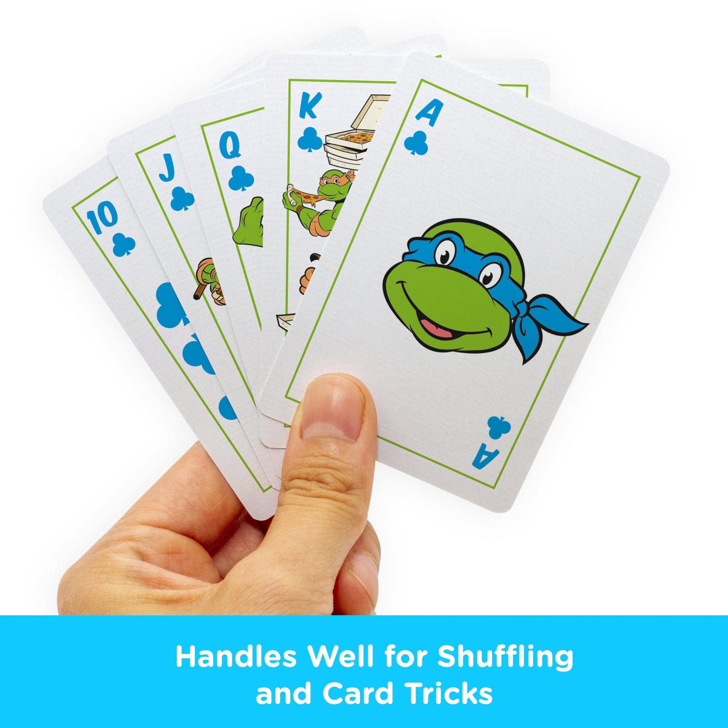 Aquarius Teenage Mutant Ninja Turtles Pizza Playing Cards Standard Size - Themed Novelty Deck with 52 Unique TMNT Designs - Collectible Merchandise