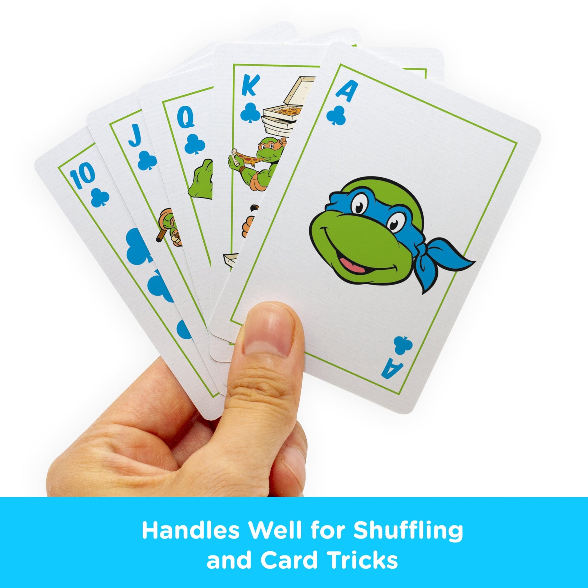 Aquarius Teenage Mutant Ninja Turtles Pizza Playing Cards Standard Size - Themed Novelty Deck with 52 Unique TMNT Designs - Collectible Merchandise