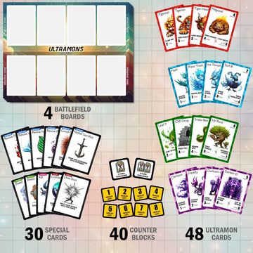 Ultramons Deluxe Edition | Award-Winning Family Strategy Game for Kids & Adults | Monster Battle Game | Ages 7-99, 2-4 Players, Learn in 5 Minutes