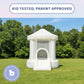 Bounceland Mini Play Tent Creamsicle Bounce House, 7.7 ft L x 5.6 ft W x 7.4 ft H, Neutral Bounce House w/Slide, UL Blower Included, Trendy Bouncer