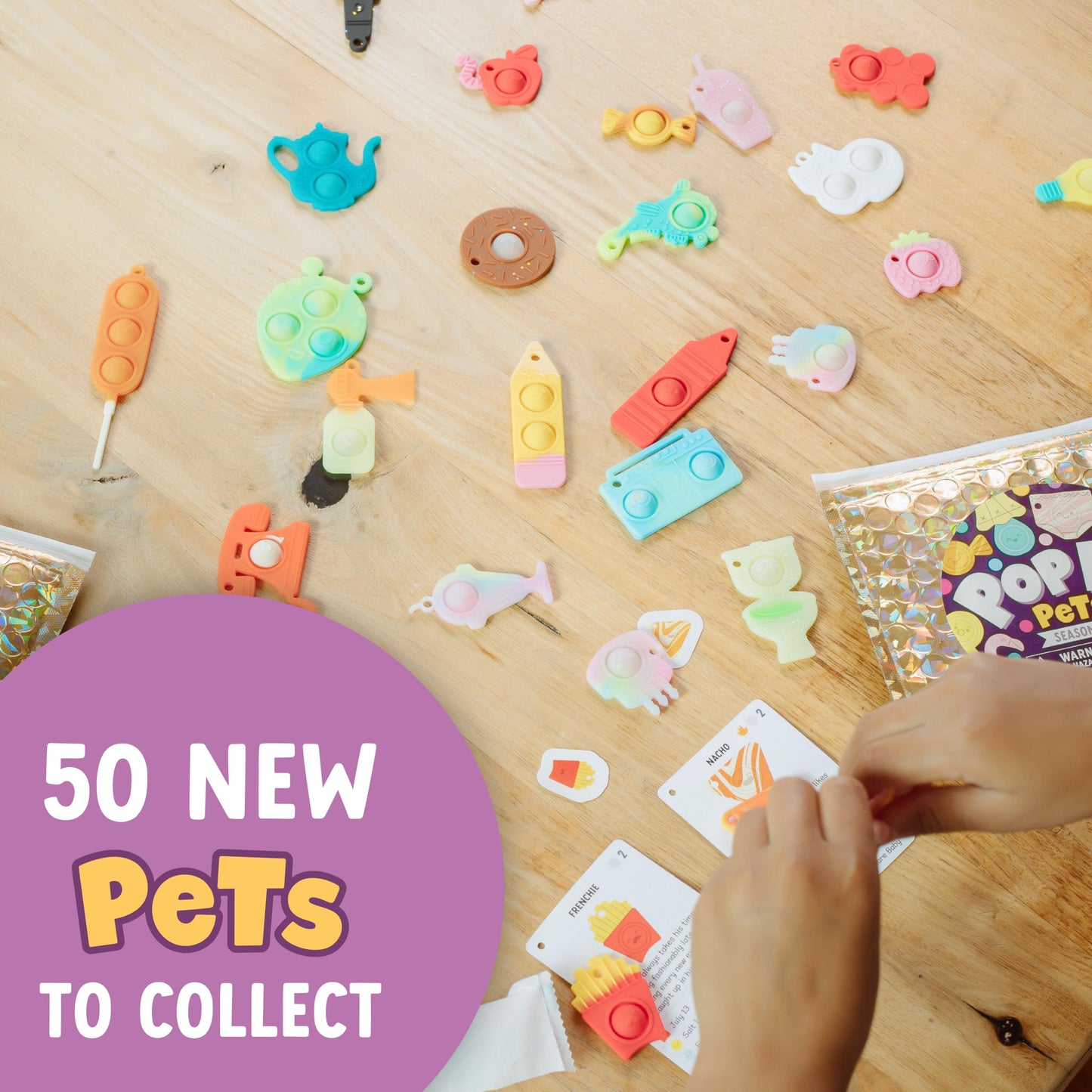 Buffalo Games Pop It Pets - Season 2 - The Ultimate Sensory Fidget Toy - Popping Bubbles and Adorable Characters - Collector map with Cards and