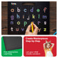 PicassoTiles 4-in-1 Magnetic Drawing Board for Kids 3+, 12x10 Inch Tablet Pad, Numbers, ABC Upper & Lower Case, Freestyle STEM Learning Toy, Travel