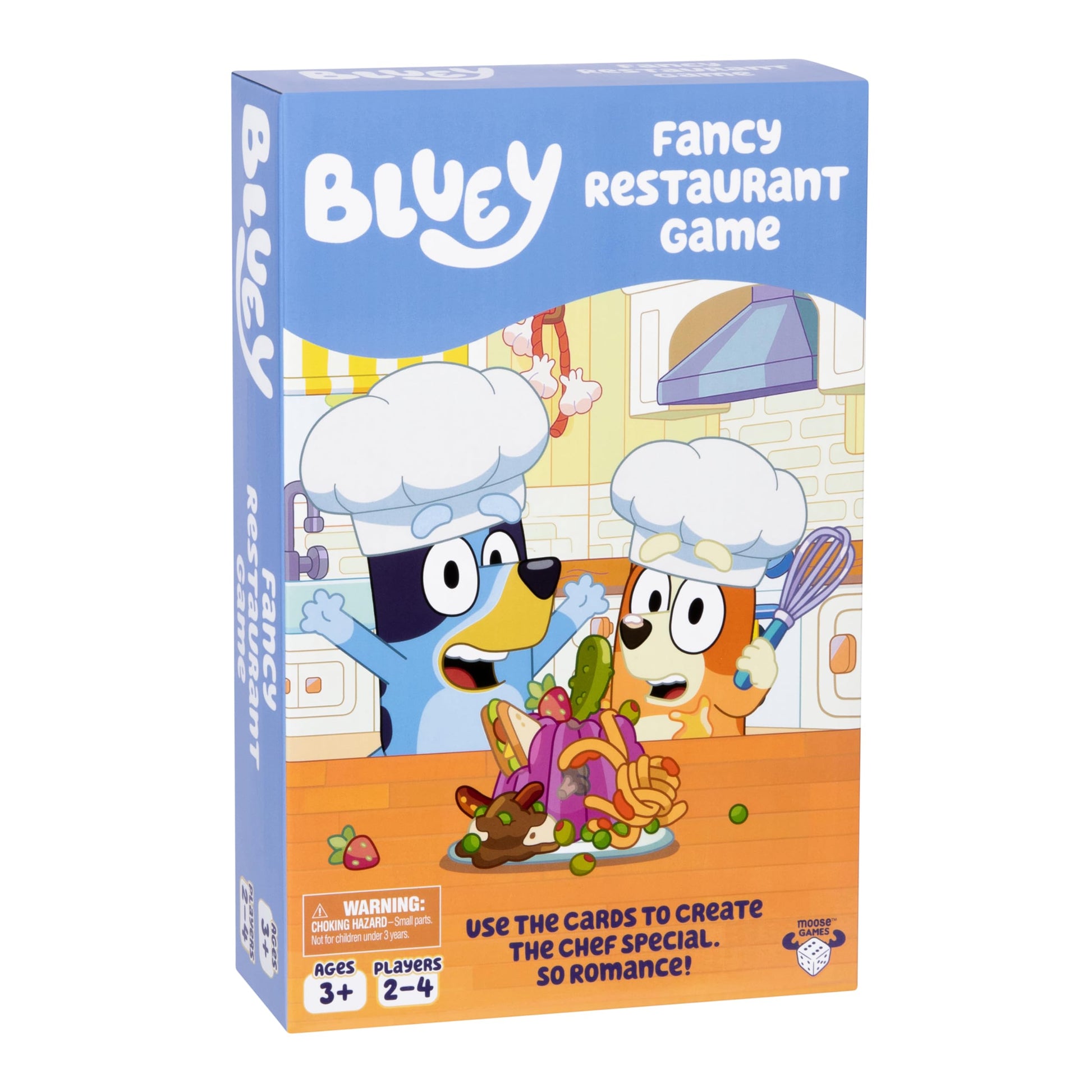 Bluey Fancy Restaurant Game, Join and Bingo as They Match Food Cards to Help Dad Prepare a Special Dinner for Mum, Serve up Fun While Building Memory