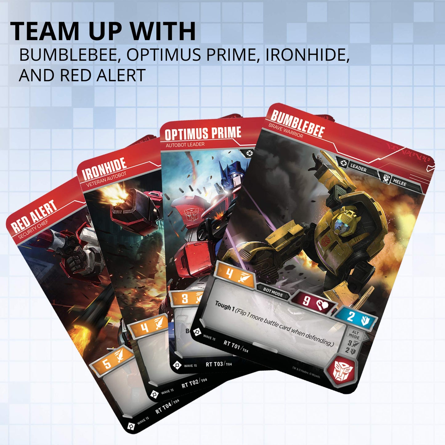 Transformers Tcg Autobots Starter Set | 2-Player Starter Deck | 44 Cards Incl. Bumblebee, Ironhide, Optimus Prime, Red Alert