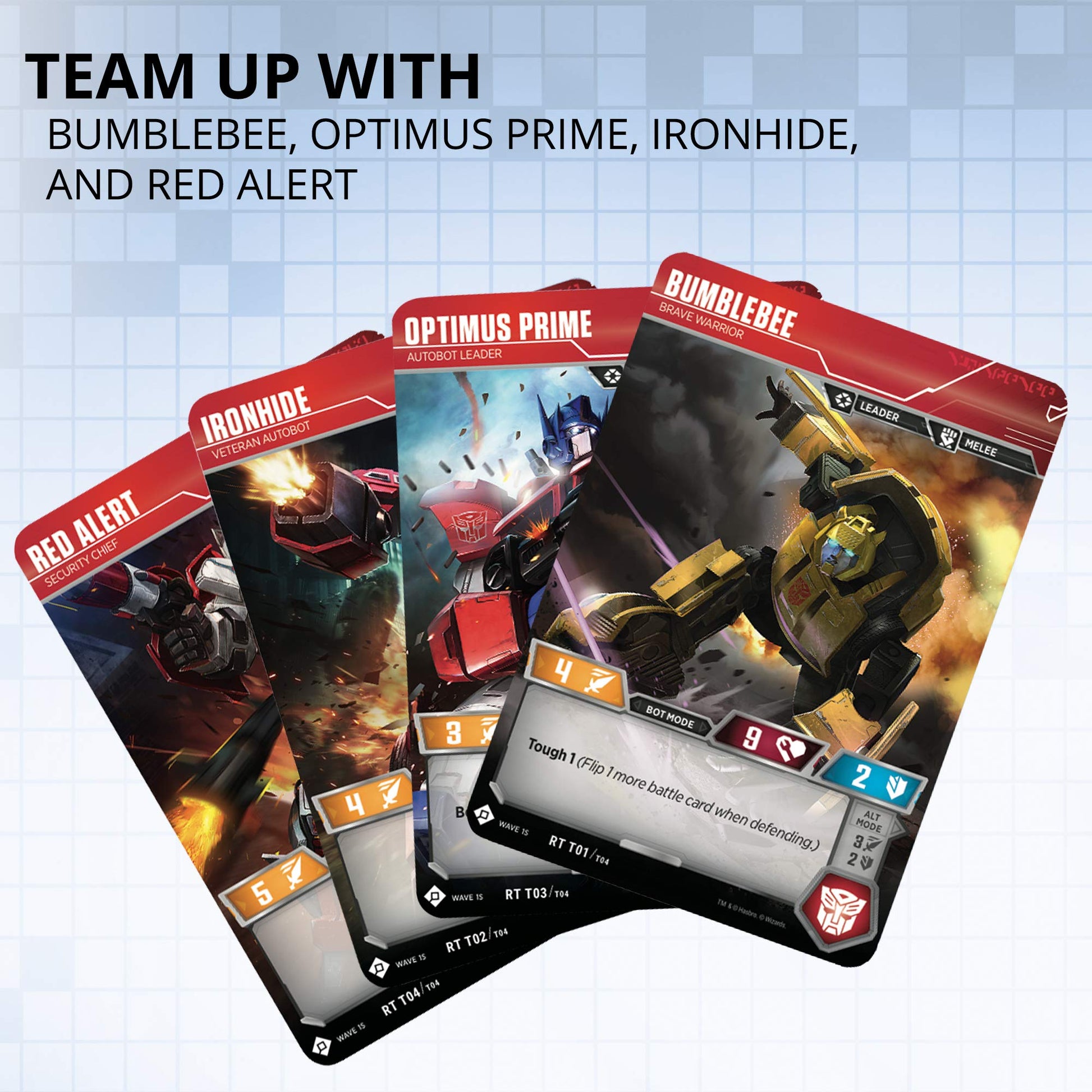 Transformers Tcg Autobots Starter Set | 2-Player Starter Deck | 44 Cards Incl. Bumblebee, Ironhide, Optimus Prime, Red Alert