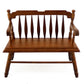 Dollhouse Miniature Deacons Bench in Walnut