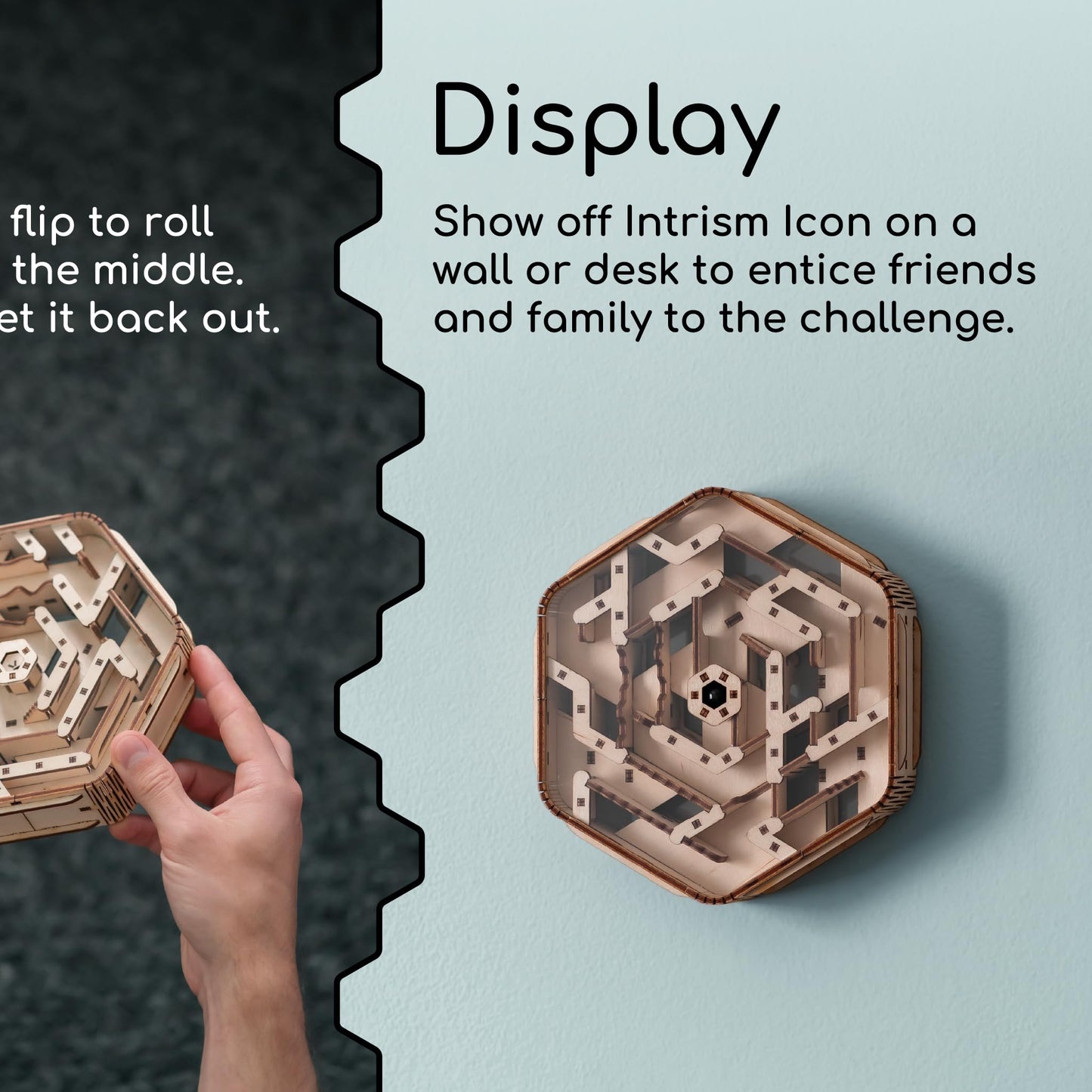 Intrism Icon - Brain Teaser Puzzle for Ages 10+ | Made in USA | DIY Model Kit & 3D Maze Game - 84 Pieces