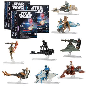 STAR WARS Micro Galaxy Squadron Series 5 (3 Pack) Mystery Blind Box - Get Three 2.5" Vehicle or 1" Mini Figure - Officially Licensed - Authentic