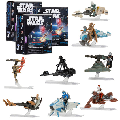 STAR WARS Micro Galaxy Squadron Series 5 (3 Pack) Mystery Blind Box - Get Three 2.5" Vehicle or 1" Mini Figure - Officially Licensed - Authentic