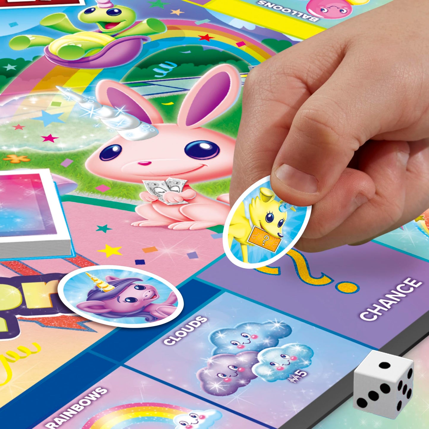 Monopoly Junior: Unicorn Edition Board Game | Magical-Themed Indoor Family Game | 2 to 4 Players | Preschool Games | Kids Gifts | Ages 5 and Up