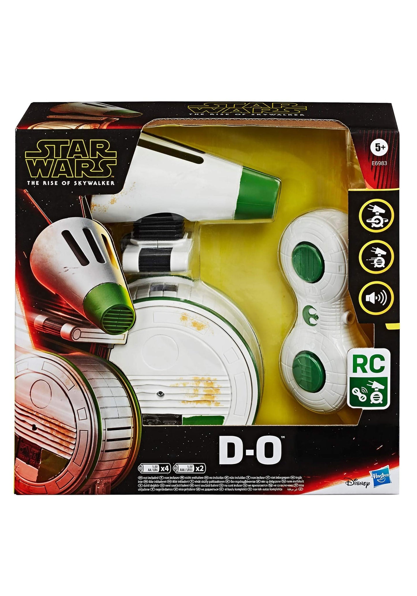 STAR WARS Remote Control D-O Rolling Toy, The Rise of Skywalker Electronic Droid Toy with Sounds, Kids Ages 5 and Up