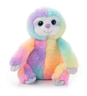 The Petting Zoo Sloth Stuffed Animal Plushie, Ombrez Animals, Rainbow Sloth Plush Toy 9 inches