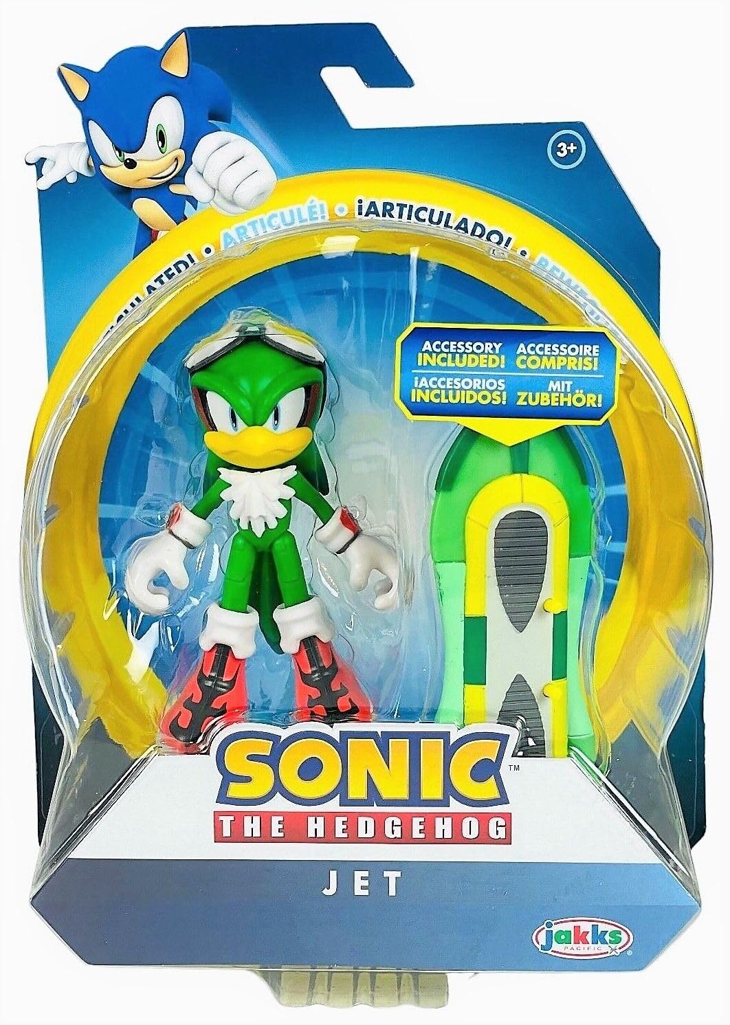 Sonic The Hedgehog 4" Articulated Action Figure Collection (Choose Figure) (Jet with Type-J Board)