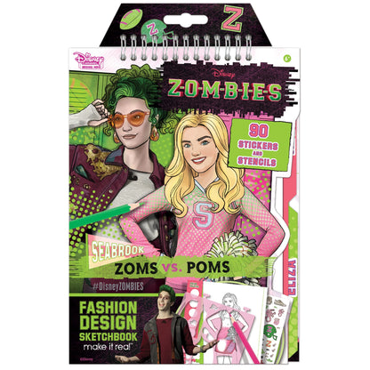 Make It Real Disney Zombies Fashion Design Sketchbook for Girls - Create Outfits for Addison & Bree with Stickers, Stencils, Design Guide - Creative