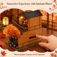 DIY Miniature House Kit, Dollhouse Diorama with LED Lights (Sushi House)