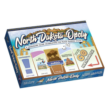 Late for the Sky North Dakota-Opoly Family Board Game - State-Themed Strategy Fun with Badlands, Bakken Oil Field, Red River Valley, Ages 8+, 2-6