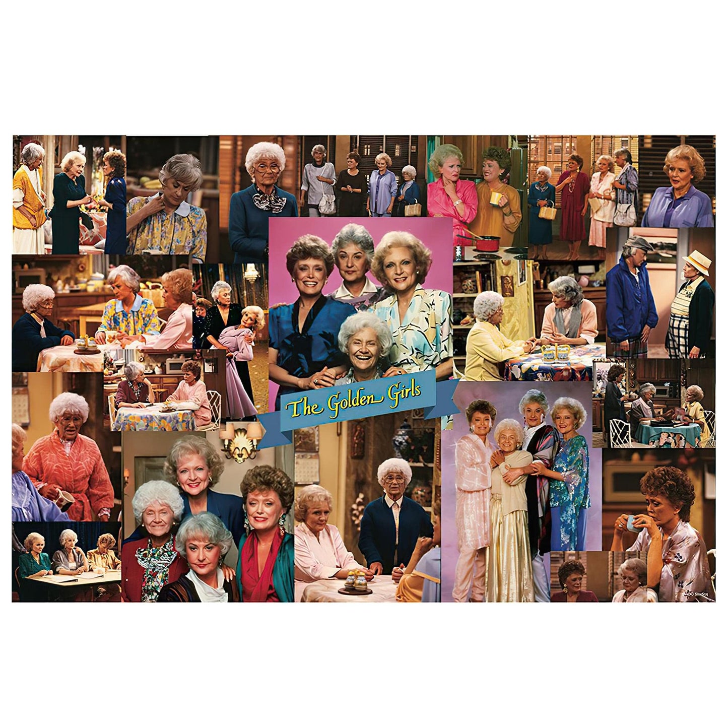 The Golden Girls Collage '80s Puzzle for Adults and Kids | 1000 Piece Jigsaw Puzzle Toy | Fun Interactive Brain Teaser for Family Game Night | 28 x 20