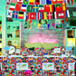 International World Flags Tableware Set, 142Pcs International Flags Decorations Plates and Napkins, Cups,Banner,Flags Tablecloth for Travel Trip