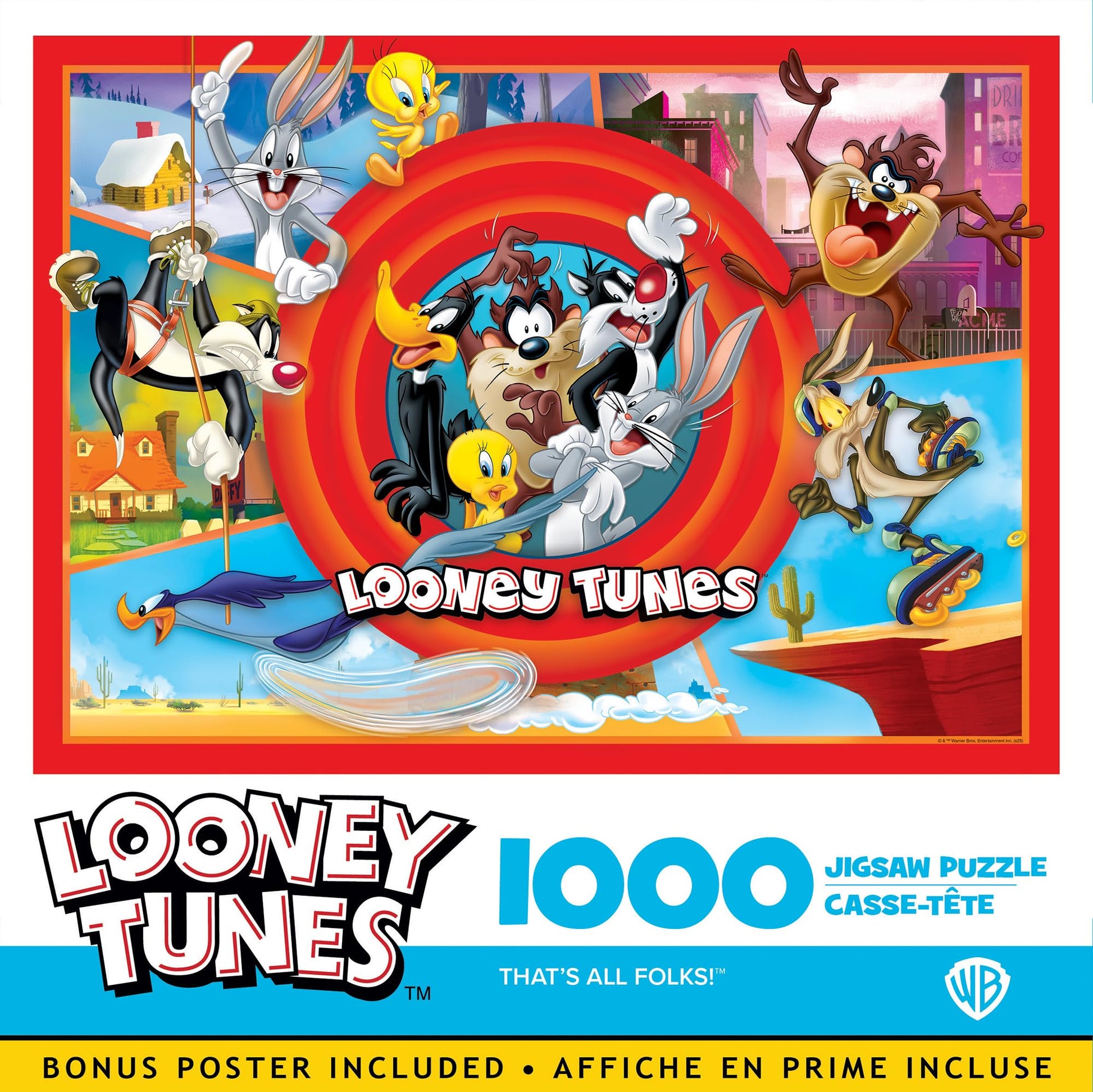 MasterPieces 1000 Piece Jigsaw Puzzle for Adults and Families - Looney Tunes - That's All Folks - 19.25"x26.75"