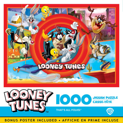 MasterPieces 1000 Piece Jigsaw Puzzle for Adults and Families - Looney Tunes - That's All Folks - 19.25"x26.75"