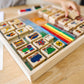 Melissa & Doug Deluxe Wooden Stamp and Coloring Set - Vehicles (30 Stamps, 6 Markers, 2 Durable 2-Color Stamp Pads)
