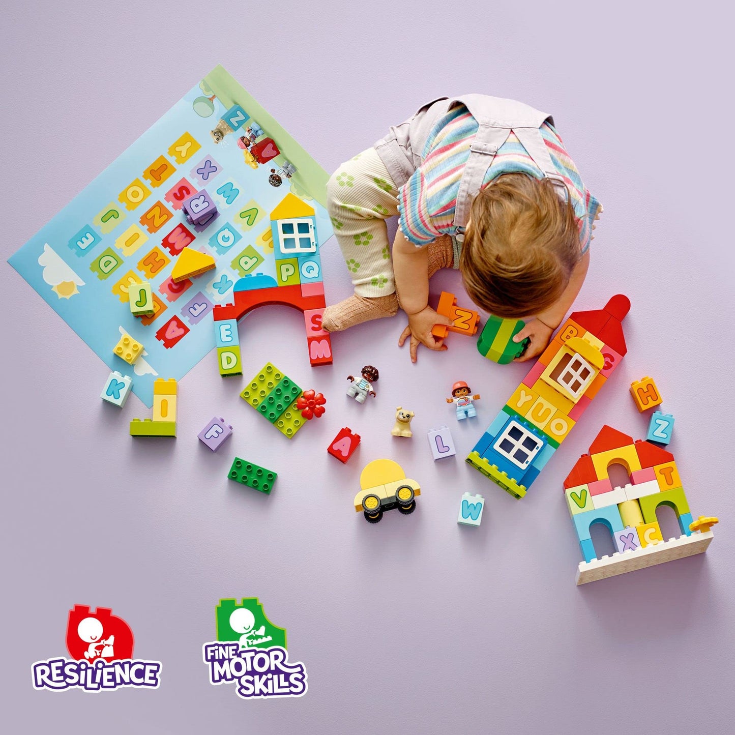 LEGO DUPLO Classic Alphabet Town 10935, Educational Early Learning Toys for Babies & Toddlers Ages +18 Months, Learn Colors, Letters and Shapes with