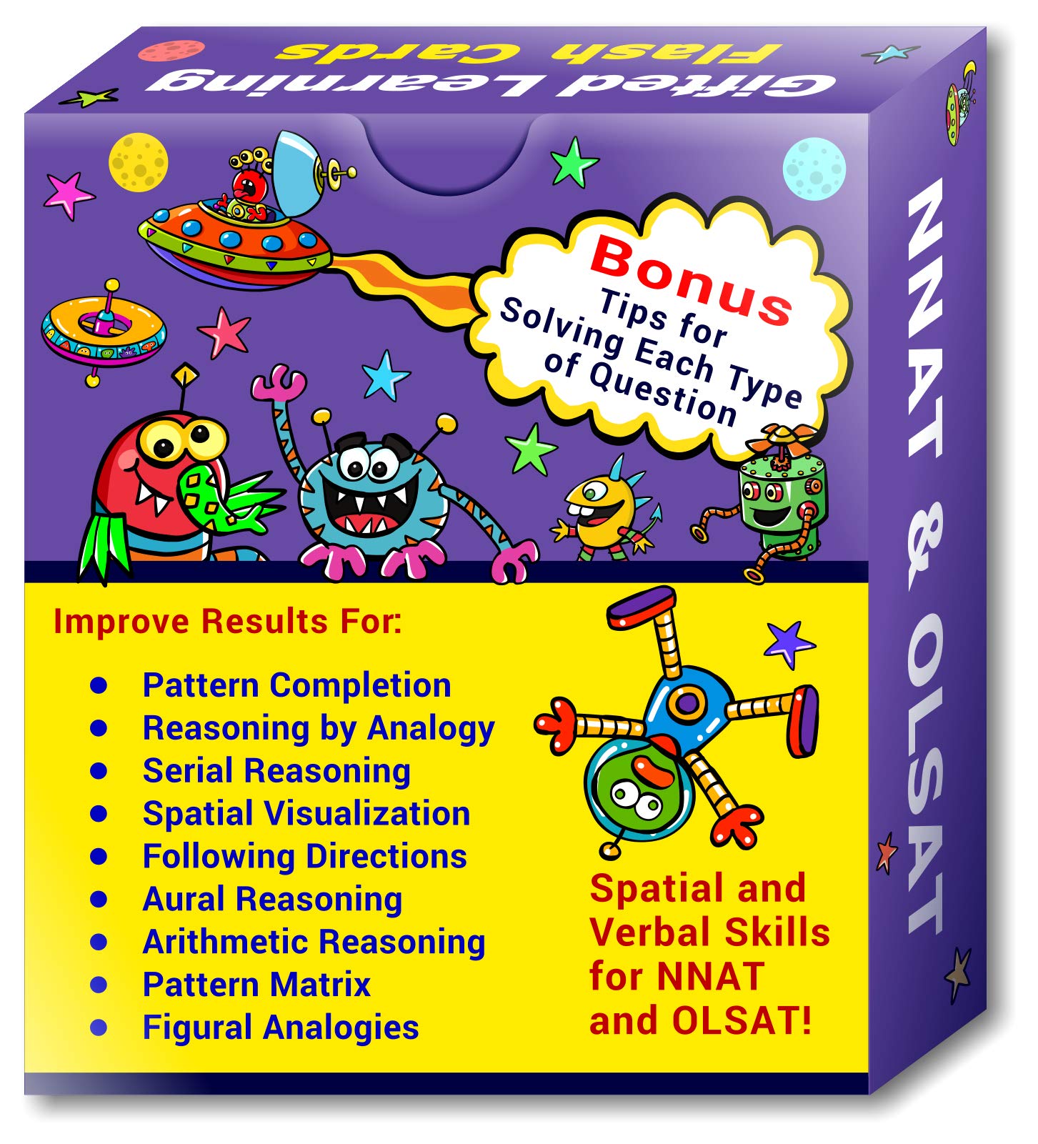 TestingMom.com NNAT and OLSAT Test Prep Flash Cards - NYC Gifted and Talented - Kindergarten (Level A) - Grade 1 (Level B) - 140+ Practice Questions