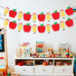 2 Pack Apple Pencil Garland Banner for Back to School Decorations, Pre-Strung Glitter Classroom Kindergarten Hanging Decor for Teacher Appreciation