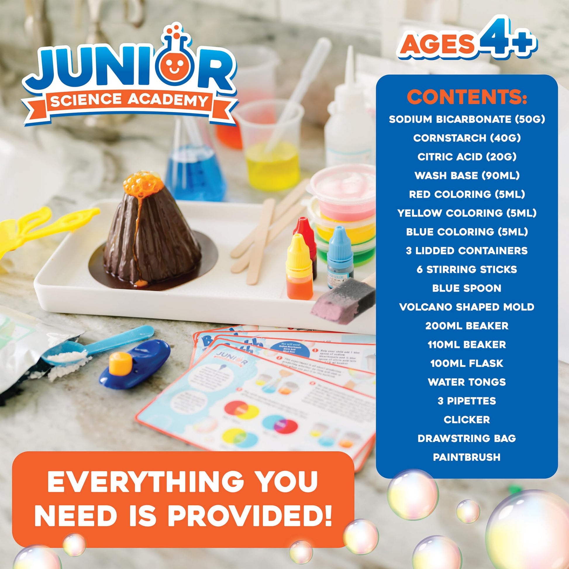 MindWare Junior Science Academy: Bath Time- 5 Amazing Beginning Science Experiments for Kids Ages 4 & Up - Boys & Girls Have Fun Learning About