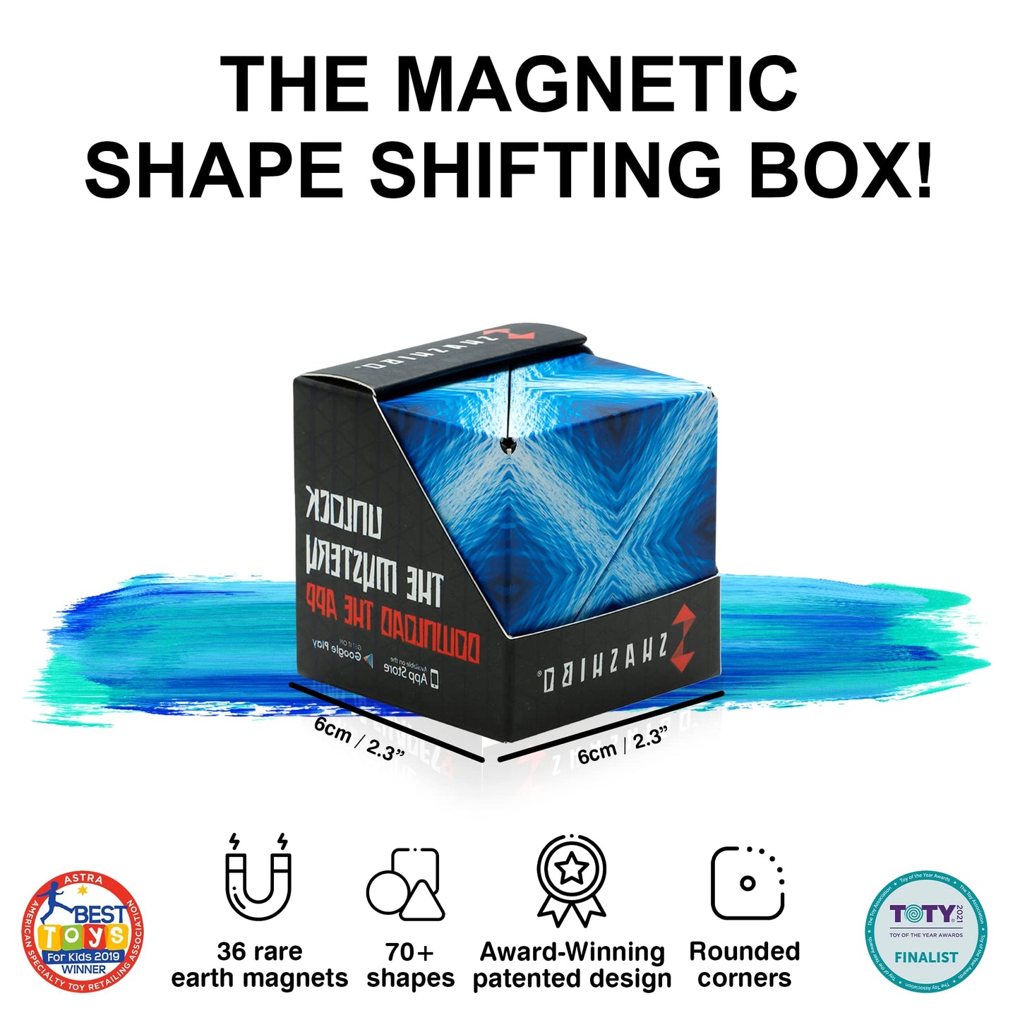 Shashibo DODECA Magnetic Puzzle Cube, Sensory Fidget Toy for Adults & Kids, Stress Relief Fidget Toy for All Ages, Cool Fidget Toys for Desk, Shape