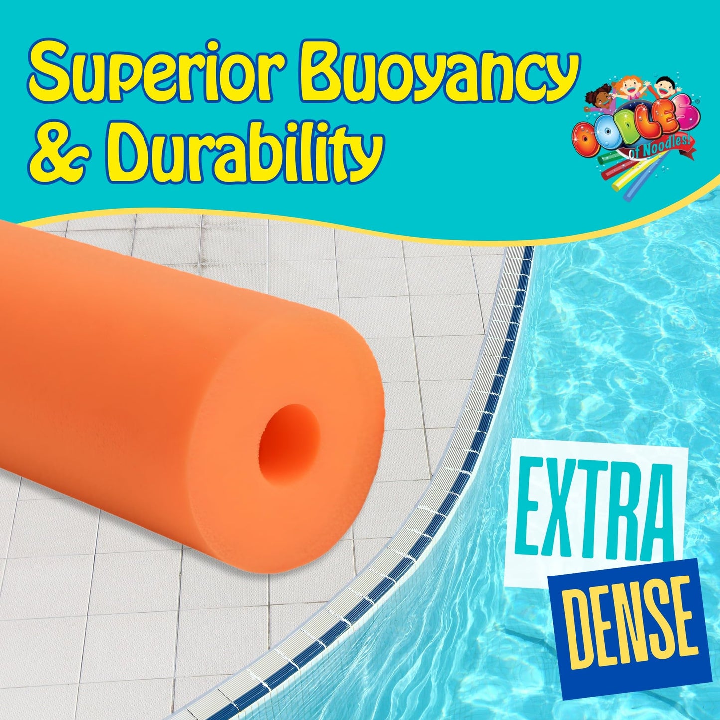 Oodles of Noodles Pool Noodles Jumbo Large Pool Noodles for Adults, 6 Pack