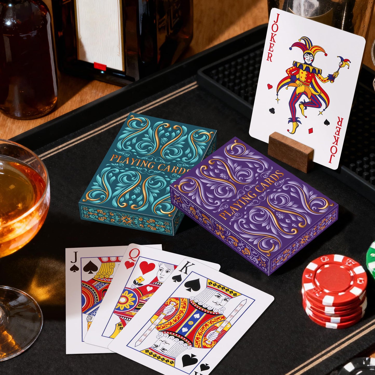 Wkchxd Playing Cards 2 Pack, Deck of Cards, Standard Playing Cards for Adult, Premium Poker Card Set, Deck of Playing Card