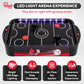 Air Hockey Game with LED Lights, Portable Tabletop Air Hockey Game & Gift for Kids & Family Fun, Air Hockey Table Game with 2 Pushers 2 Pucks, Compact