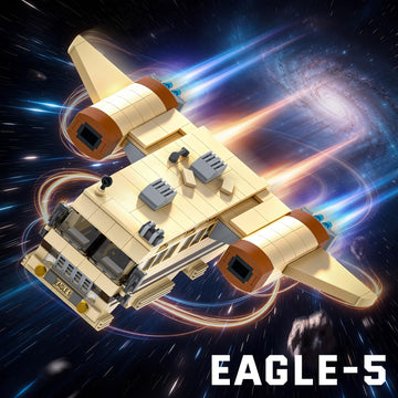 Nubee Spaceballs Eagle 5 Building Set, Space Movie Car Moc Model with Cockpit Secret Hyper-Jets Periscope Barf's Room, Birthday Gift for Fans Teens
