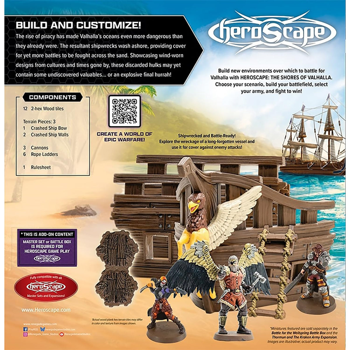 Renegade Game Studios Heroscape Shores of Valhalla Terrain Expansion Set