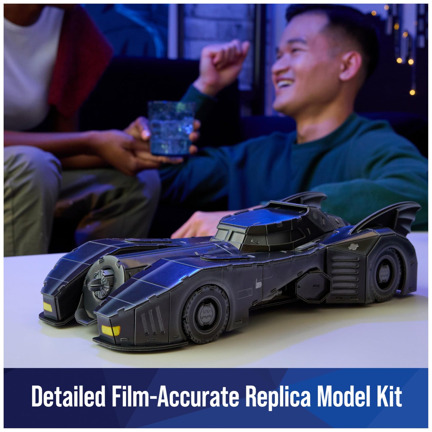 4D Build DC Comics Retro Batmobile 3D Puzzle Model Kit for Adults