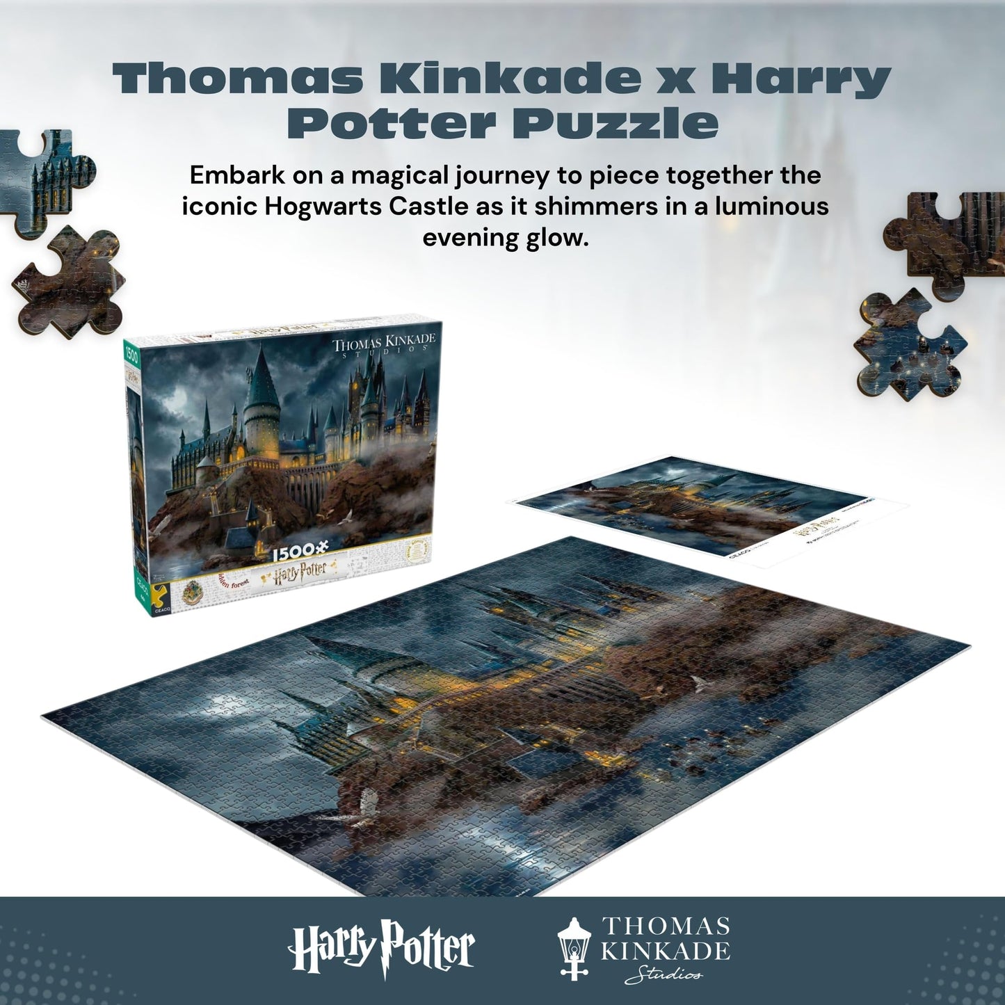 Ceaco - Thomas Kinkade Harry Potter - Hagwart's Castle - 1500 Piece Puzzle
