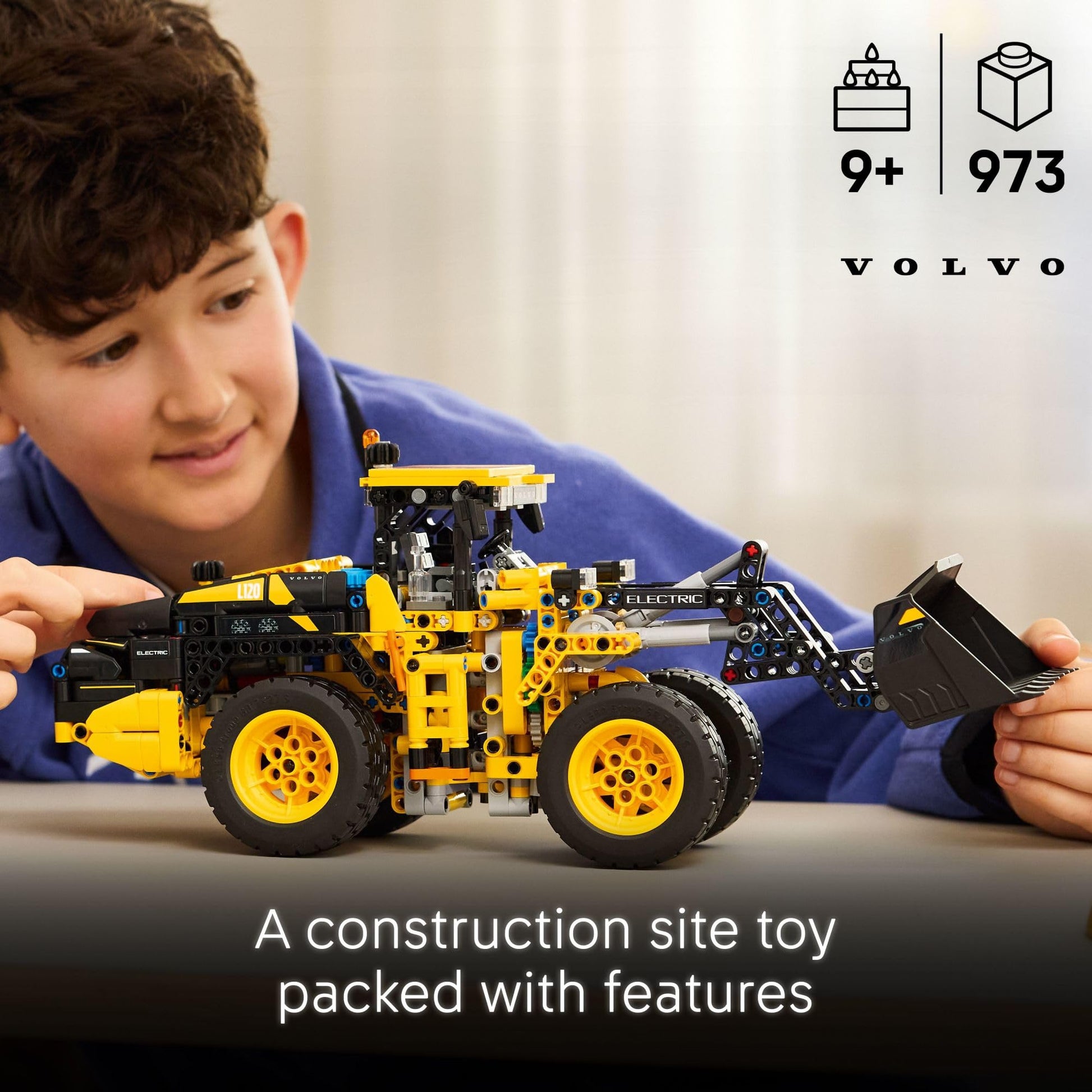 LEGO Technic Volvo L120 Electric Wheel Loader Construction Toy - Pretend Play Building Set - Great Birthday Gift for Boys, Girls, and Kids 9+ Who Love