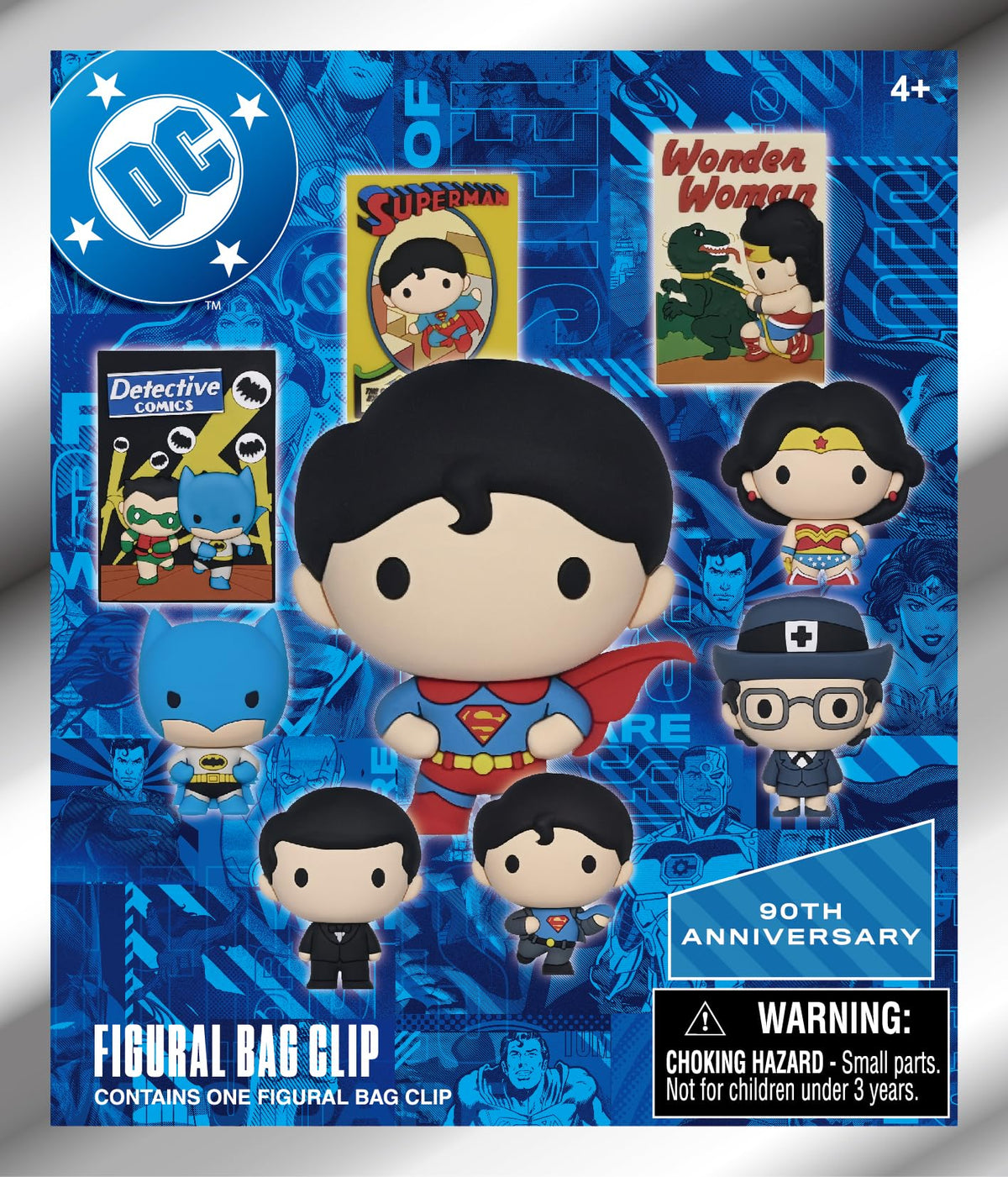 DC Classic (90th Anniversary) Series 1 - 5" Collectible Bag Clip - Blind Bag (ONE Random Figure) - DC Comics Character Keychain/Backpack Accessory |