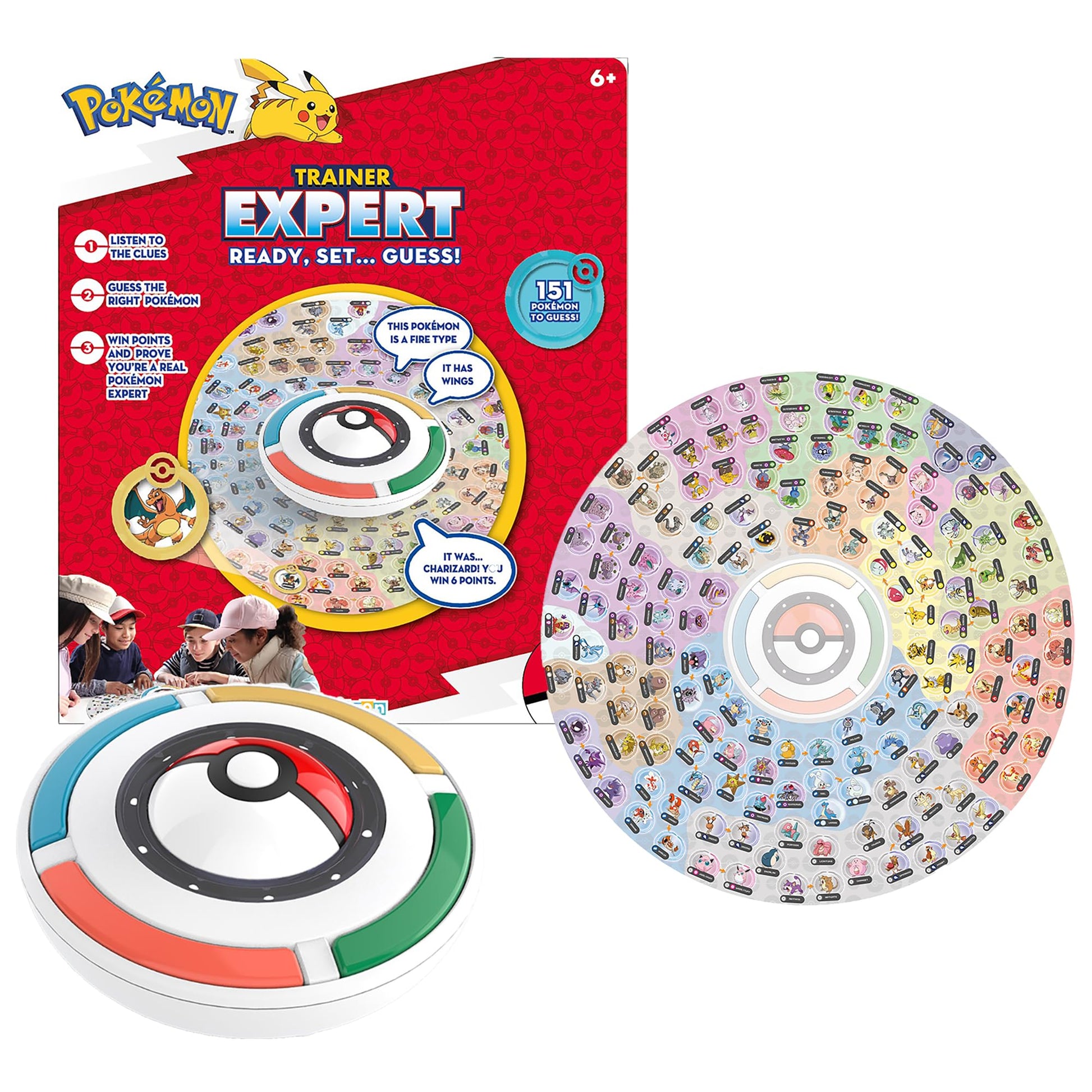 Pokemon Trainer Expert - Electronic Guessing Board Game, Listen to The Game Master Clues to Identify 151 Different Pokemon, Kids Ages 6+, 1-4 Players