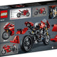 LEGO Technic Ducati Panigale V4 R Motorcycle 42107 Building Set - Collectible Superbike Display Model Kit with Gearbox and Working Suspension, Fun