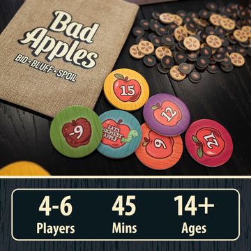 Lost Boy Entertainment Bad Apples - Board Games - Family Games - Party Games - for Adults and Teens - Strategy - Bidding & Bluffing - Game Night