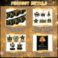Happy Retirement Party Decorations for Men and Women - Black and Gold Banner, Backdrop Card, Sash, Hanging Swirls, Foil Balloons, Honeycomb