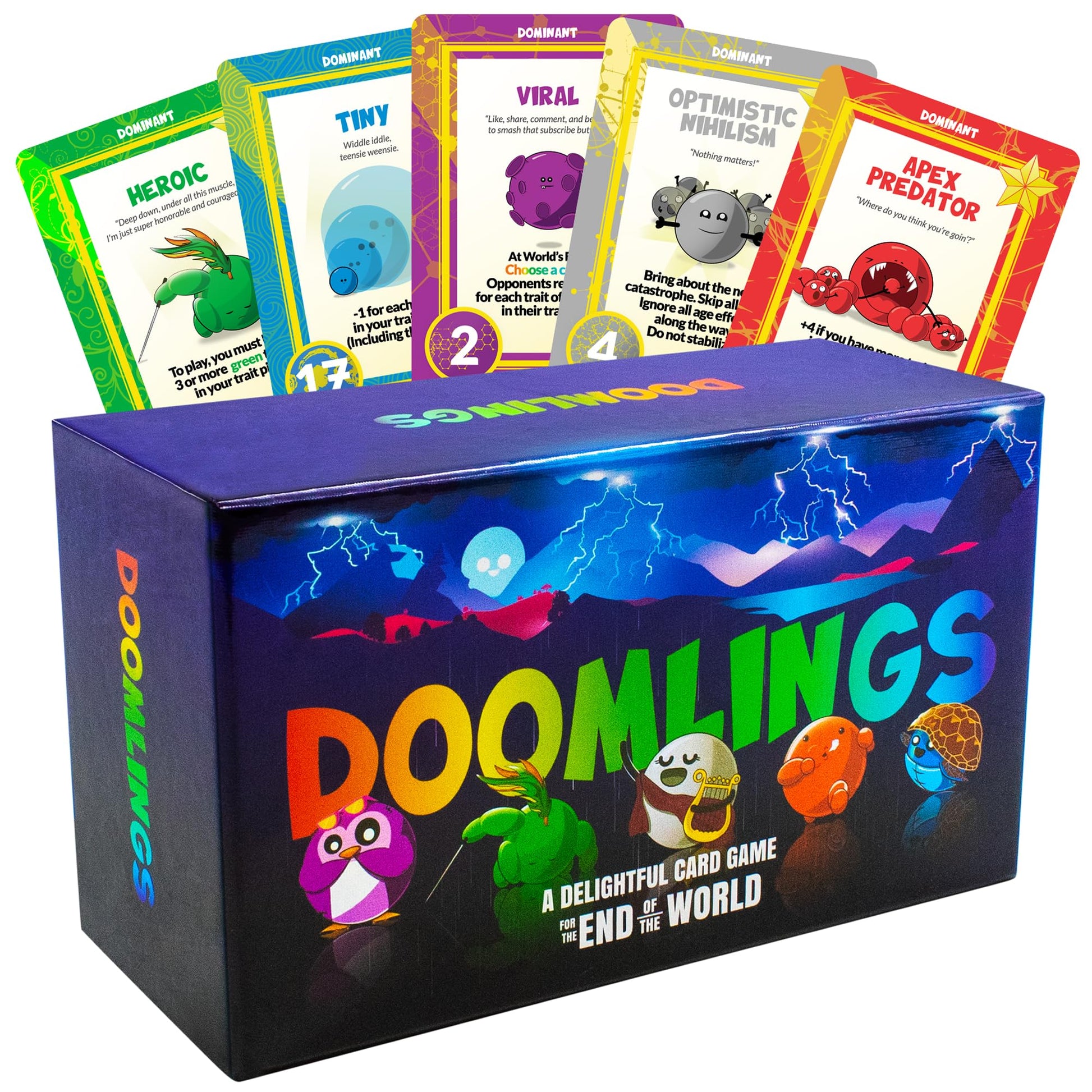 Doomlings - A Delightful Card Game for The End of The World - Best New Strategy Card Game for Adults, Kids, & Teens | 2-6 Players | Perfect
